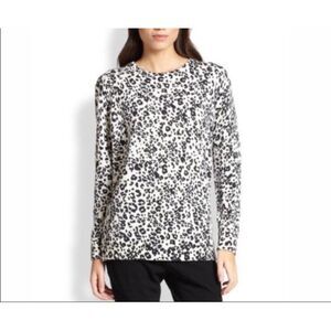 Haute‎ Hippie Leopard Print Wool Pullover Sweater Size Large